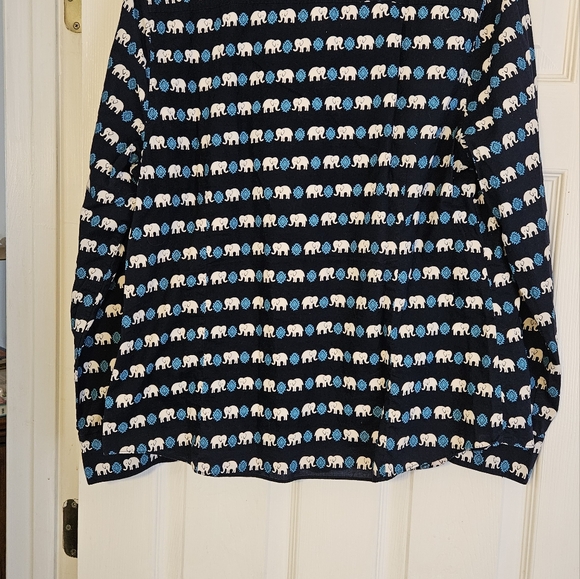 Crown & Ivy Elephant Print button Down Shirt. - Picture 4 of 5